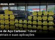 tubos industriais e a imagem possui o título Tubos de aço carbono, tubos industriais e suas aplicações
