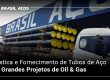 fornecimento de tubos de aço e a imagem possui o texto Logística e Fornecimento de Tubos de Aço para Grandes Projetos de Oil & Gas