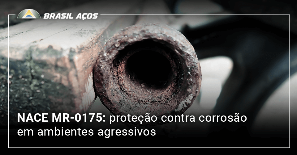 NACE MR-0175 e a imagem possui o texto NACE MR-0175: proteção contra corrosão em ambientes agressivos